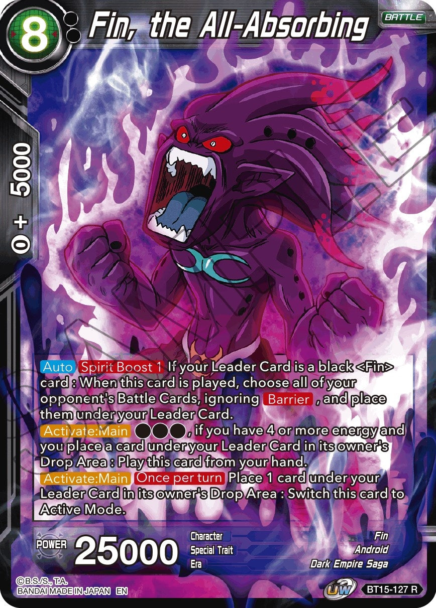 Image for Fin, the All-Absorbing (Saiyan Showdown) (BT15-127) - Dragon Ball Super: Masters