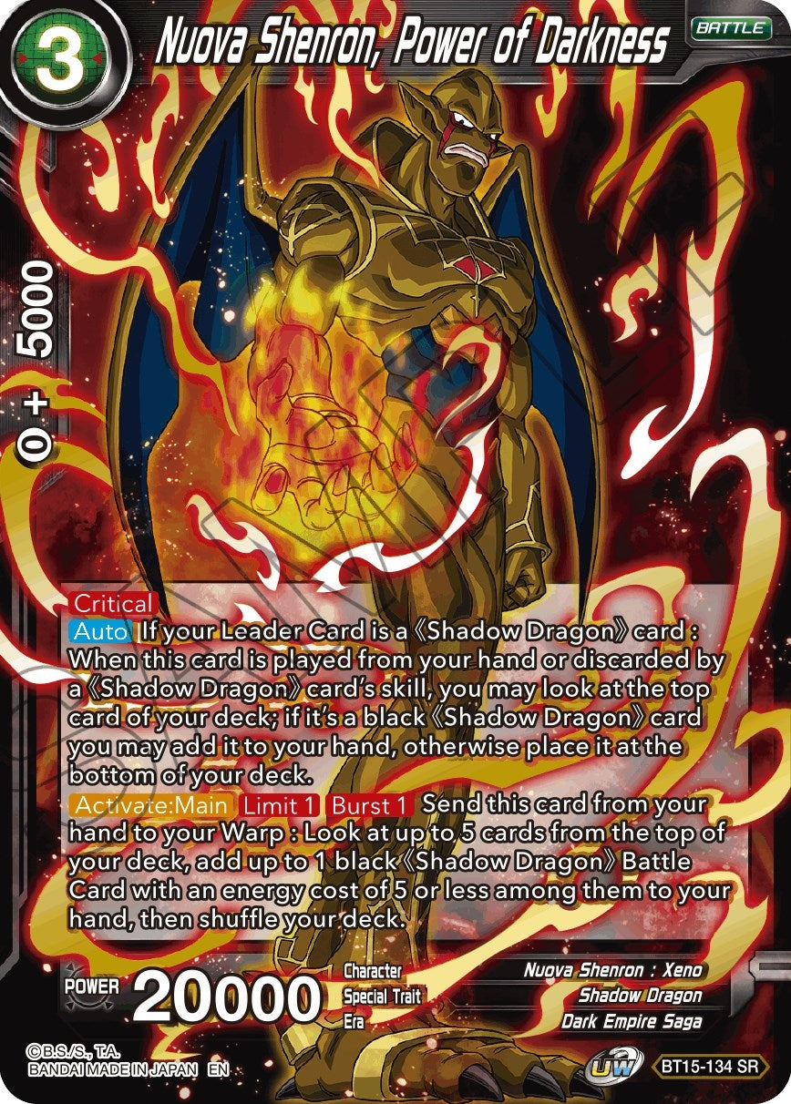 Image for Nuova Shenron, Power of Darkness (Saiyan Showdown) (BT15-134) - Dragon Ball Super: Masters