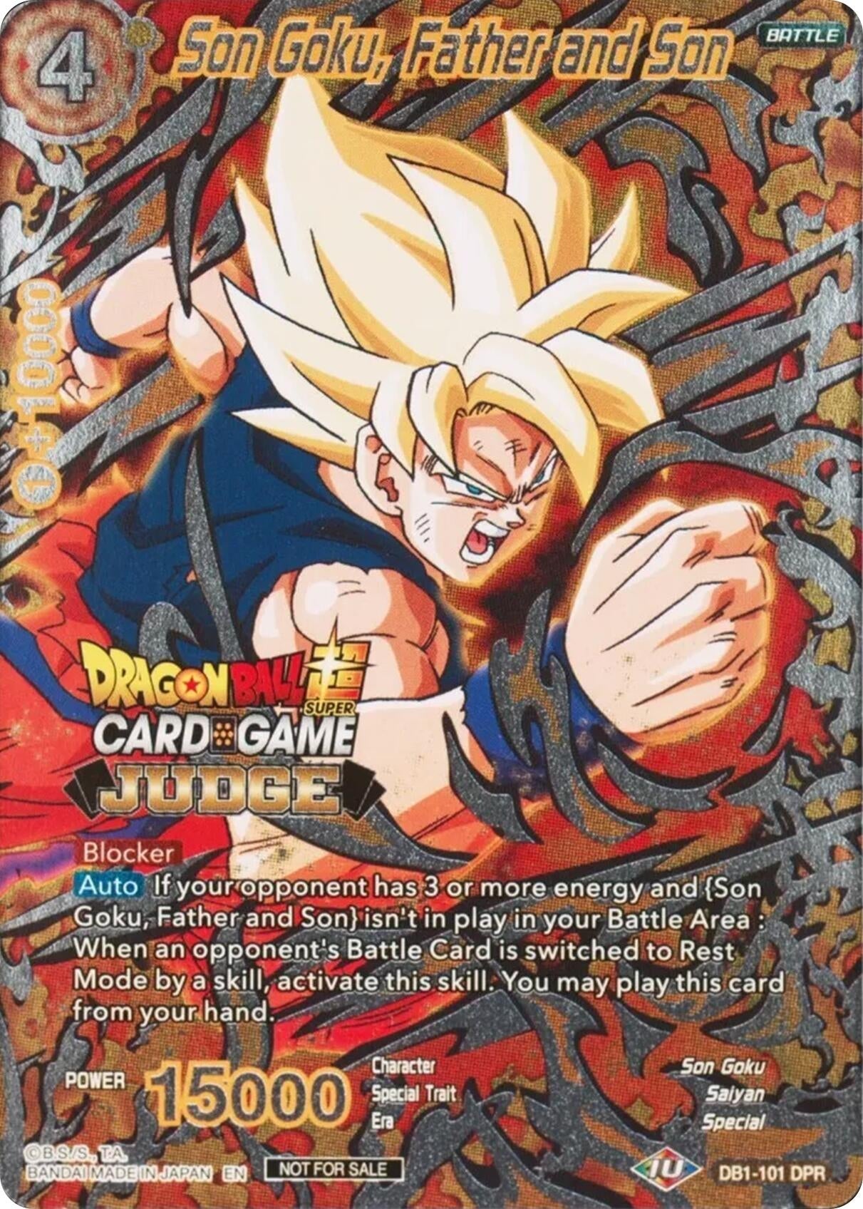 Image for Son Goku, Father and Son (Judge Promotion Cards) (DB1-101) - Dragon Ball Super: Masters