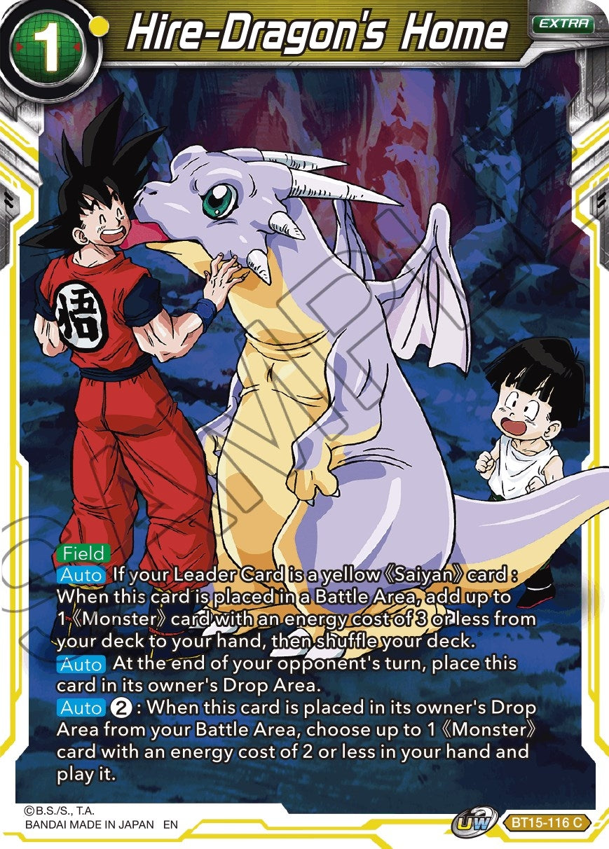 Image for Hire-Dragon's Home (Saiyan Showdown) (BT15-116) - Dragon Ball Super: Masters