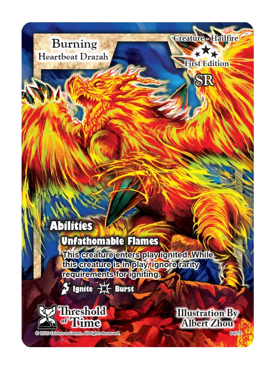 Image for Burning Heartbeat Drazah (Threshold of Time) (84) - Exodus TCG
