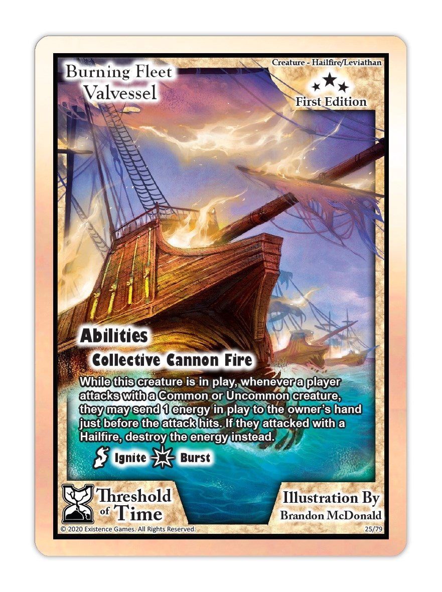 Image for Burning Fleet Valvessel (Threshold of Time) (25) - Exodus TCG