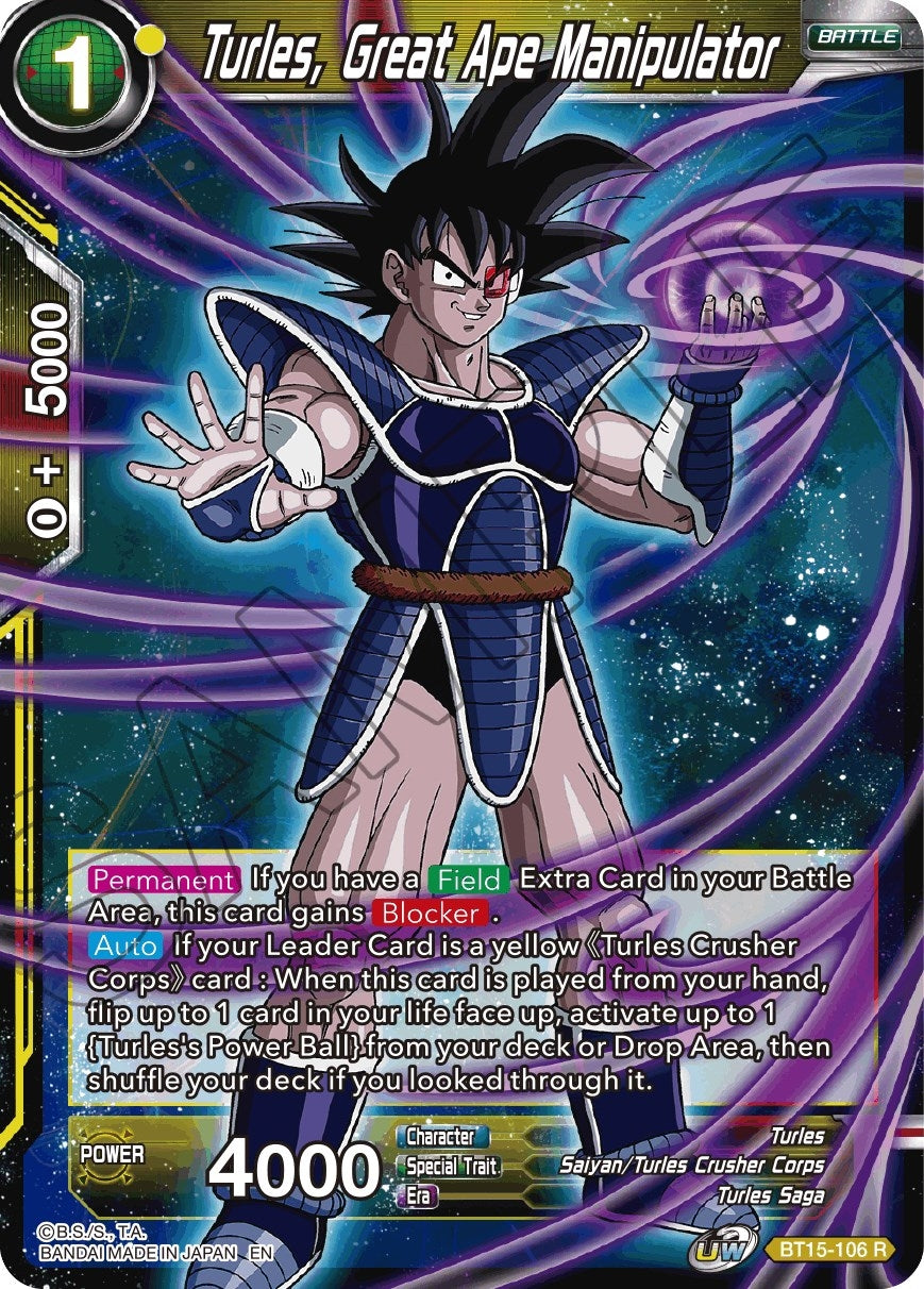 Image for Turles, Great Ape Manipulator (Saiyan Showdown) (BT15-106) - Dragon Ball Super: Masters