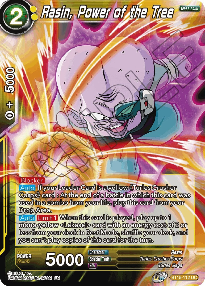 Image for Rasin, Power of the Tree (Saiyan Showdown) (BT15-112) - Dragon Ball Super: Masters