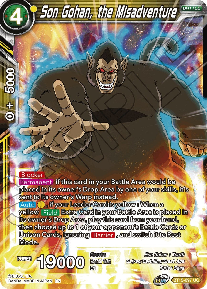 Image for Son Gohan, the Misadventure (Saiyan Showdown) (BT15-097) - Dragon Ball Super: Masters