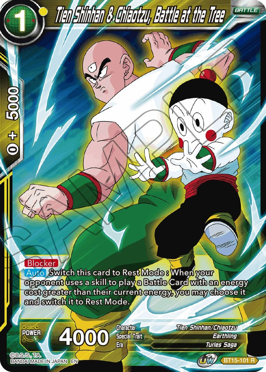 Image for Tien Shinhan & Chiaotzu, Battle at the Tree (Saiyan Showdown) (BT15-101) - Dragon Ball Super: Masters