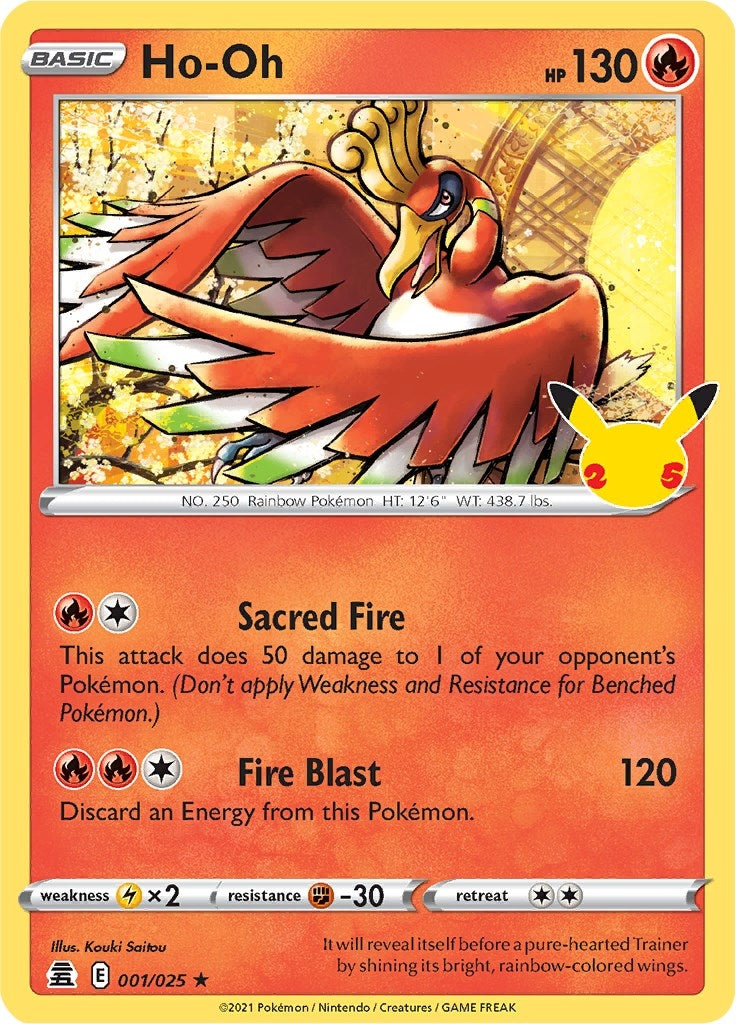 Image for Ho-Oh (Celebrations) (001/025) - Pokemon