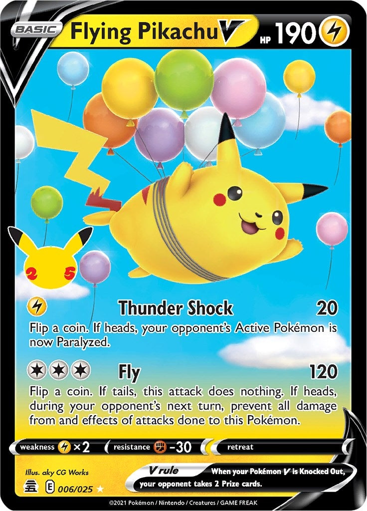 Image for Flying Pikachu V (Celebrations) (006/025) - Pokemon