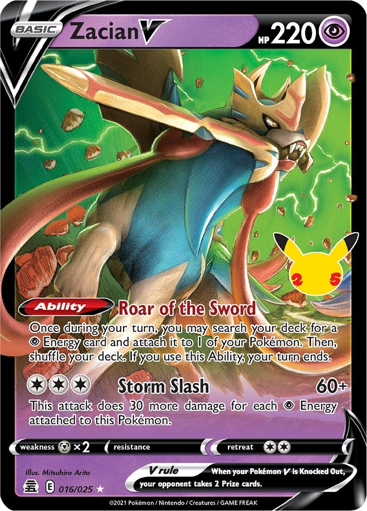 Image for Zacian V (Celebrations) (016/025) - Pokemon