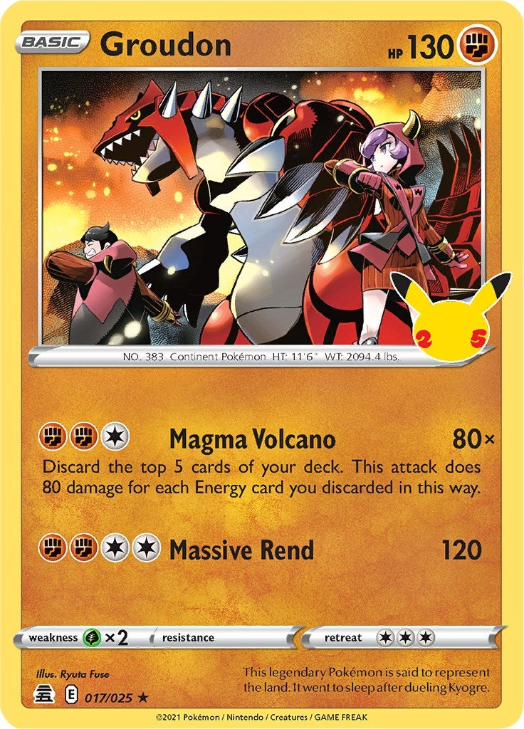 Image for Groudon (Celebrations) (017/025) - Pokemon