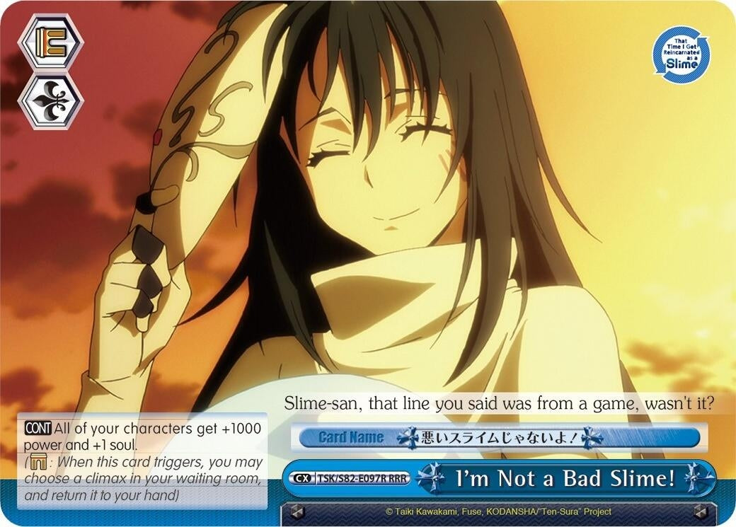 Image for I'm Not a Bad Slime! (RRR) (That Time I Got Reincarnated as a Slime Vol.2) (TSK/S82-E097R RRR) - Weiss Schwarz