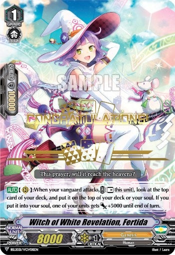 Image for Witch of White Revelation, Fertida (Hot Stamped) (Bushiroad Event Cards) (BSL2021/VGV01SEN) - Cardfight Vanguard