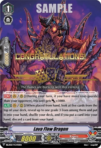Image for Lava Flow Dragon (Hot Stamped) (Bushiroad Event Cards) (BSL2021/VGV03EN) - Cardfight Vanguard