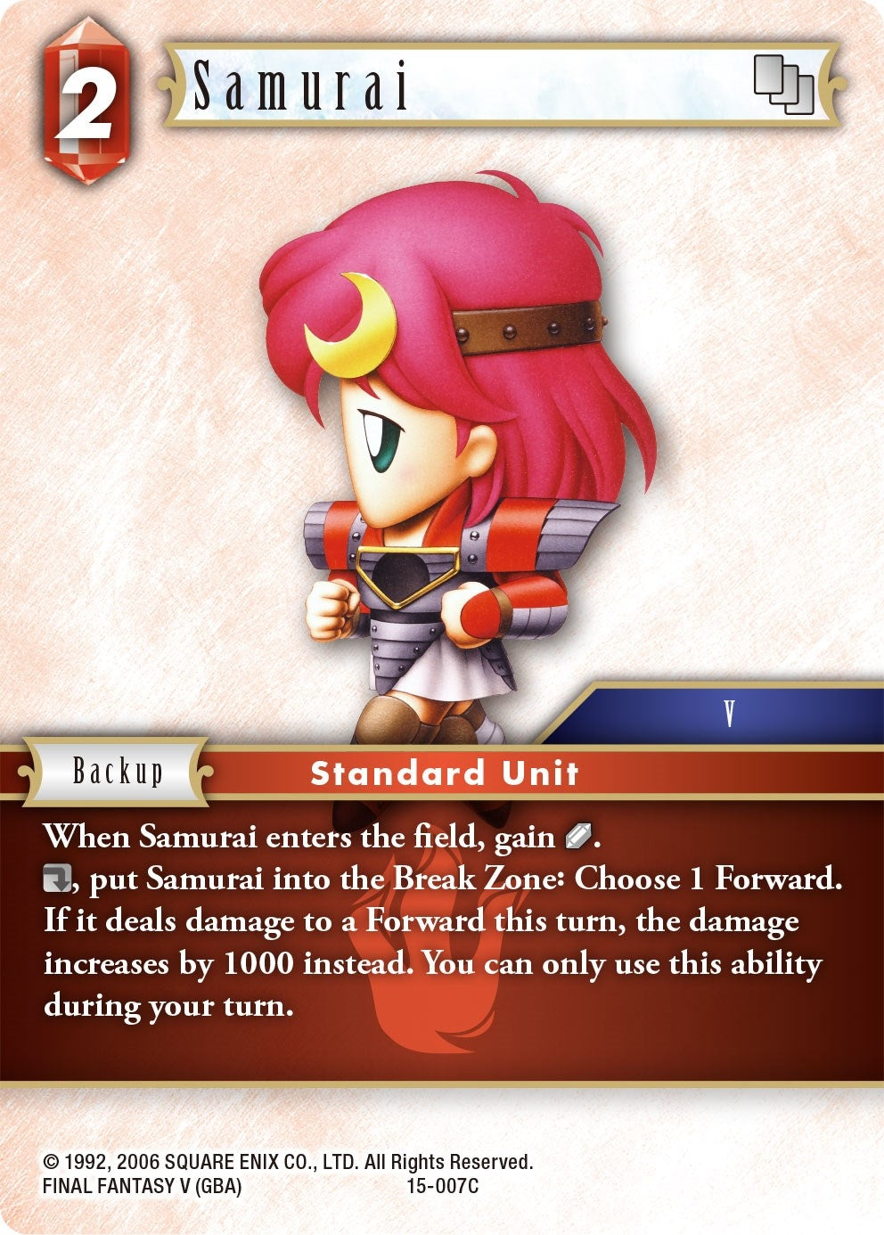 Image for Samurai (Crystal Dominion) (15-007C) - Final Fantasy TCG