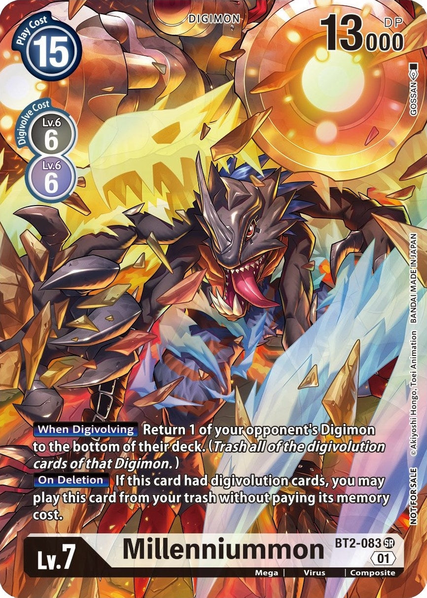 Image for Millenniummon (1-Year Anniversary Box Topper) (BT01-03A) (BT2-083 SR) - Digimon Card Game