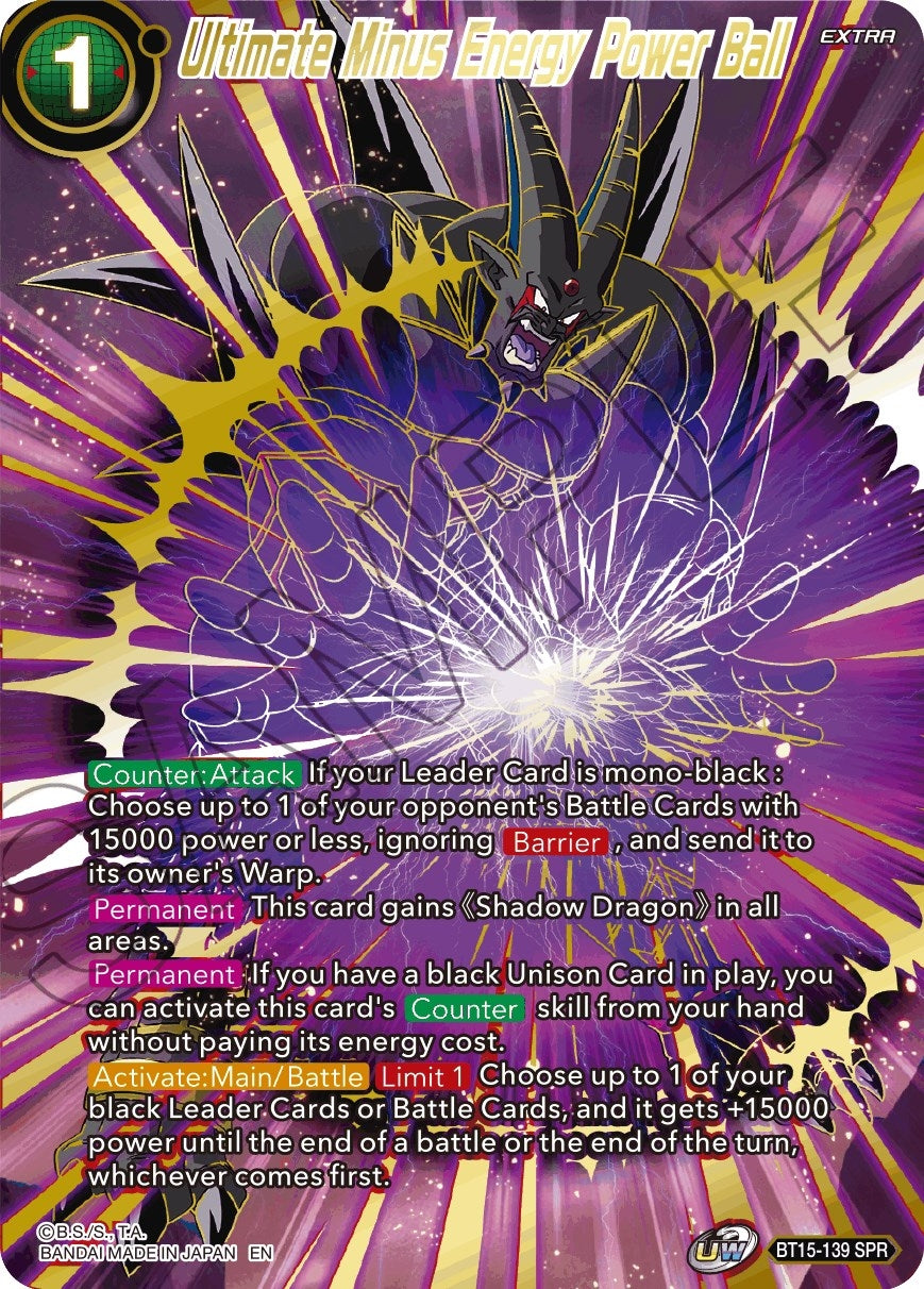 Image for Ultimate Minus Energy Power Ball (SPR) (Saiyan Showdown) (BT15-139) - Dragon Ball Super: Masters
