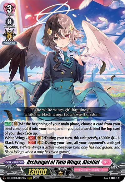 Image for Archangel of Twin Wings, Alestiel (D-LBT01: Lyrical Melody) (D-LBT01/002EN) - Cardfight Vanguard