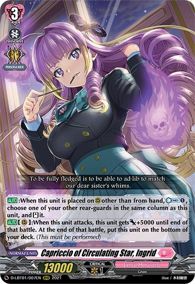 Image for Capriccio of Circulating Star, Ingrid (D-LBT01: Lyrical Melody) (D-LBT01/007EN) - Cardfight Vanguard