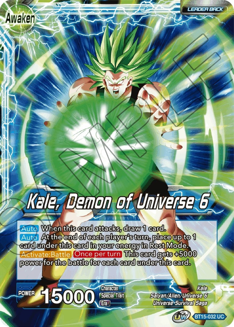Image for Kale // Kale, Demon of Universe 6 (Saiyan Showdown) (BT15-032) - Dragon Ball Super: Masters