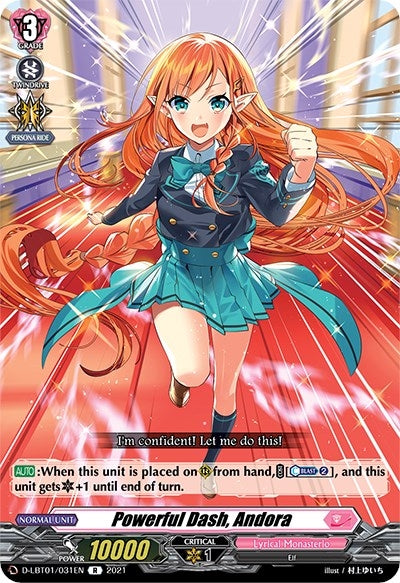Image for Powerful Dash, Andora (D-LBT01: Lyrical Melody) (D-LBT01/031EN) - Cardfight Vanguard