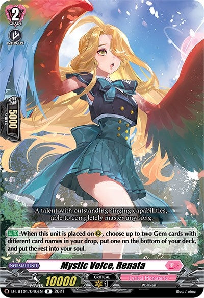 Image for Mystic Voice, Renata (D-LBT01: Lyrical Melody) (D-LBT01/040EN) - Cardfight Vanguard