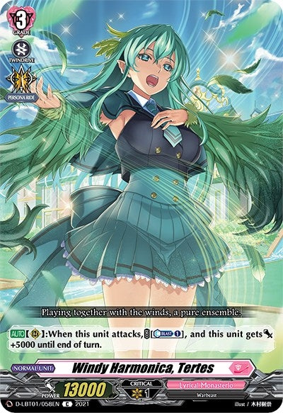 Image for Windy Harmonica, Tertes (D-LBT01: Lyrical Melody) (D-LBT01/058EN) - Cardfight Vanguard