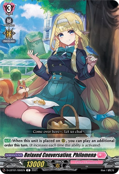 Image for Relaxed Conversation, Philomena (D-LBT01: Lyrical Melody) (D-LBT01/060EN) - Cardfight Vanguard