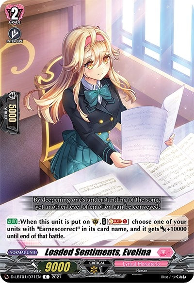Image for Loaded Sentiments, Evelina (D-LBT01: Lyrical Melody) (D-LBT01/071EN) - Cardfight Vanguard