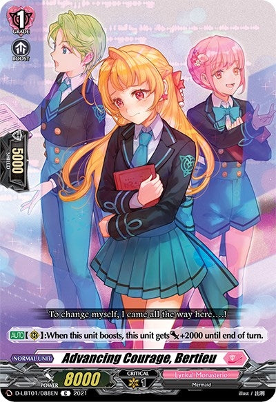 Image for Advancing Courage, Bertieu (D-LBT01: Lyrical Melody) (D-LBT01/088EN) - Cardfight Vanguard