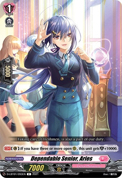 Image for Dependable Senior, Aries (D-LBT01: Lyrical Melody) (D-LBT01/093EN) - Cardfight Vanguard