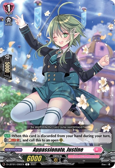 Image for Appassionato, Justine (D-LBT01: Lyrical Melody) (D-LBT01/096EN) - Cardfight Vanguard