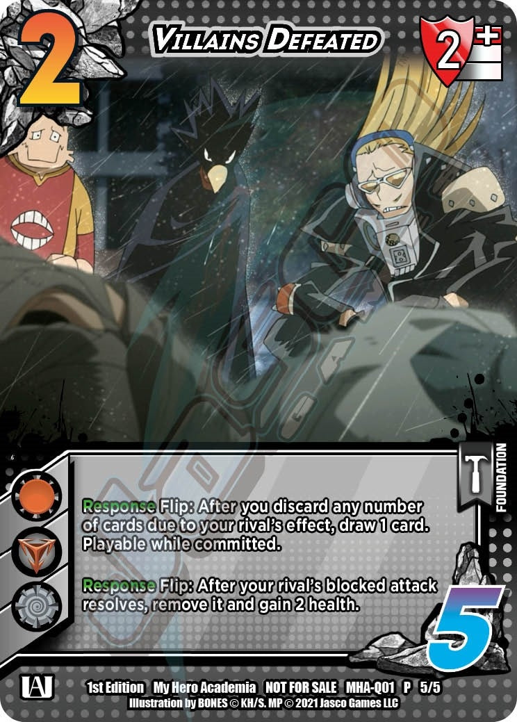 Image for Villains Defeated (Quirk Pack 1) (UniVersus: My Hero Academia Promo Cards) (MHA-Q01 5/5) - UniVersus