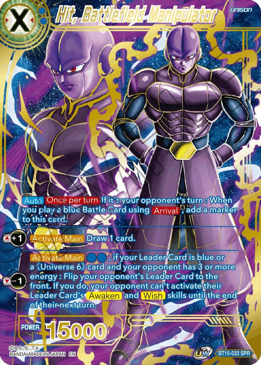 Image for Hit, Battlefield Manipulator (SPR) (Saiyan Showdown) (BT15-033) - Dragon Ball Super: Masters