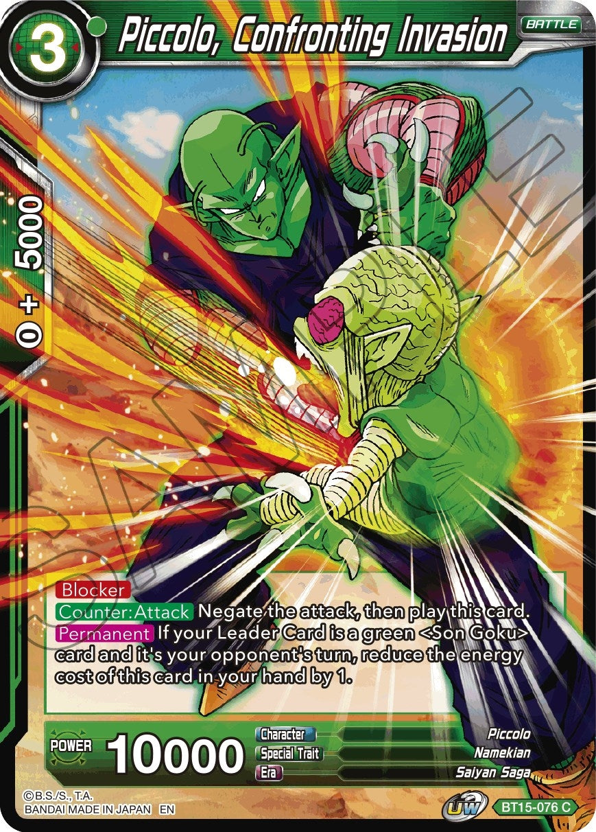Image for Piccolo, Confronting Invasion (Saiyan Showdown) (BT15-076) - Dragon Ball Super: Masters