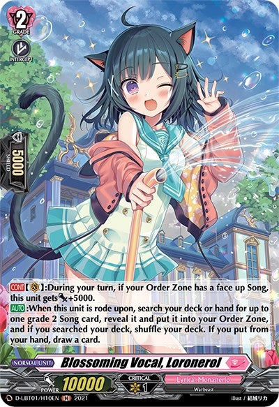 Image for Blossoming Vocal, Loronerol (Holo) (D-LBT01: Lyrical Melody) (D-LBT01/H10EN) - Cardfight Vanguard