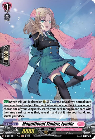 Image for Magnificent Timbre, Lyudia (Holo) (D-LBT01: Lyrical Melody) (D-LBT01/H17EN) - Cardfight Vanguard