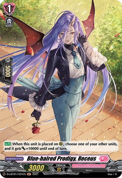 Image for Blue-haired Prodigy, Receus (Holo) (D-LBT01: Lyrical Melody) (D-LBT01/H21EN) - Cardfight Vanguard