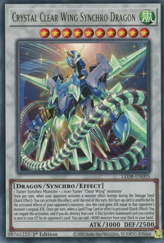 Image for Crystal Clear Wing Synchro Dragon (Legendary Duelists: Synchro Storm) (LED8-EN005) - YuGiOh