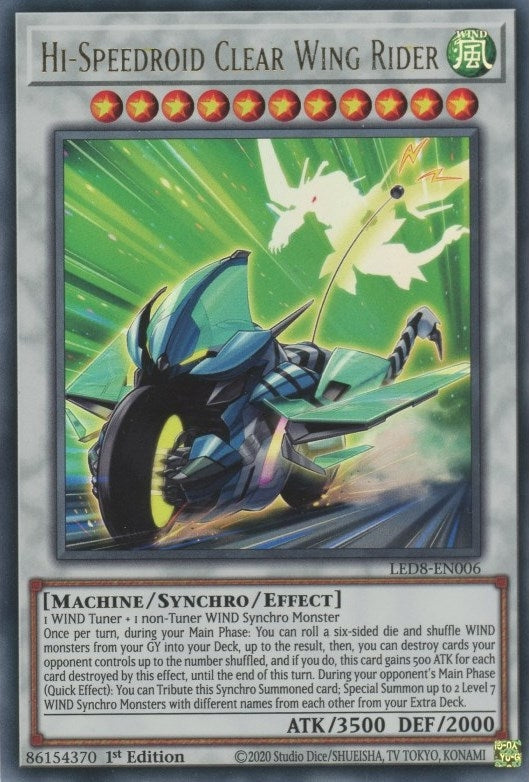 Image for Hi-Speedroid Clear Wing Rider (Legendary Duelists: Synchro Storm) (LED8-EN006) - YuGiOh