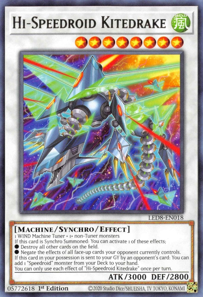 Image for Hi-Speedroid Kitedrake (Legendary Duelists: Synchro Storm) (LED8-EN018) - YuGiOh