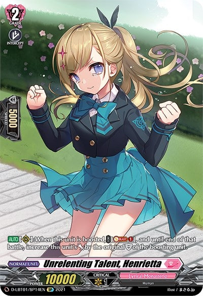 Image for Unrelenting Talent, Henrietta (SP) (D-LBT01: Lyrical Melody) (D-LBT01/SP14EN) - Cardfight Vanguard