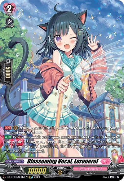 Image for Blossoming Vocal, Loronerol (SP) (D-LBT01: Lyrical Melody) (D-LBT01/SP37EN) - Cardfight Vanguard