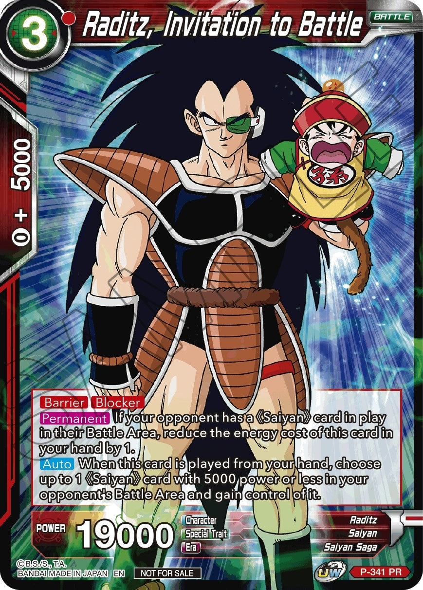 Image for Raditz, Invitation to Battle (Tournament Promotion Cards) (P-341) - Dragon Ball Super: Masters