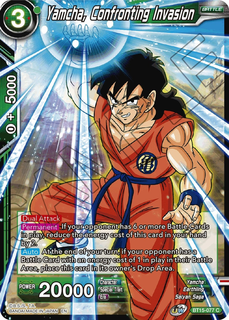 Image for Yamcha, Confronting Invasion (Saiyan Showdown) (BT15-077) - Dragon Ball Super: Masters