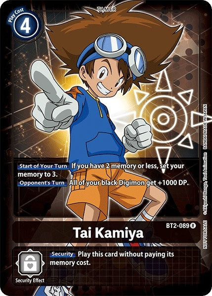 Image for Tai Kamiya - BT2-089 (Official Tournament Pack Vol.3) (BT01-03A) (BT2-089 R) - Digimon Card Game