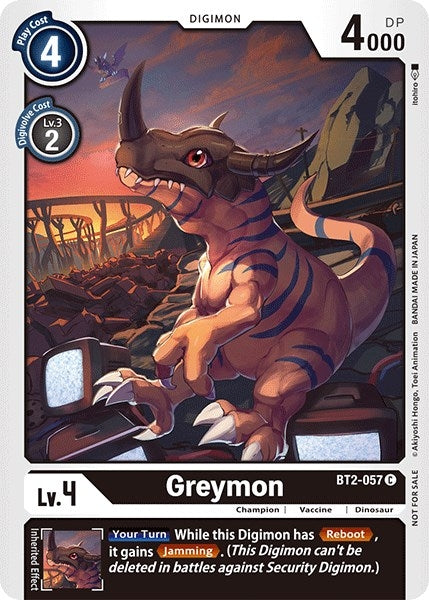 Image for Greymon - BT2-057 (Official Tournament Pack Vol.3) (BT01-03A) (BT2-057 C) - Digimon Card Game