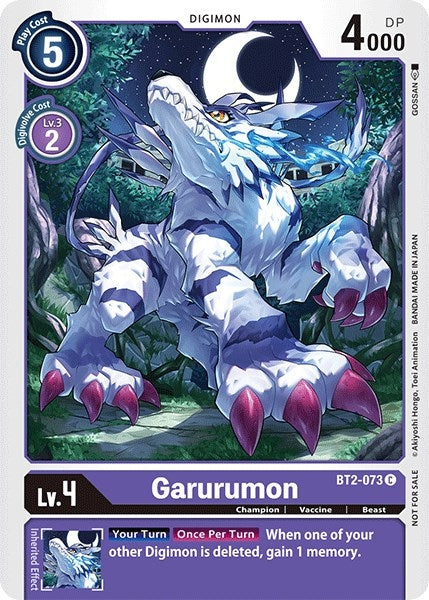 Image for Garurumon - BT2-073 (Official Tournament Pack Vol.3) (BT01-03A) (BT2-073 C) - Digimon Card Game