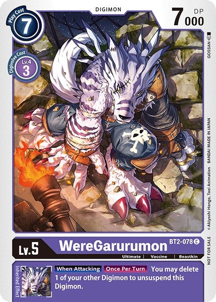 Image for WereGarurumon - BT2-078 (Official Tournament Pack Vol.3) (BT01-03A) (BT2-078 C) - Digimon Card Game
