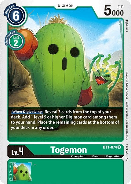 Image for Togemon (Official Tournament Pack Vol.3) (BT01-03A) (BT1-074 R) - Digimon Card Game