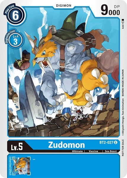 Image for Zudomon - BT2-027 (Official Tournament Pack Vol.3) (BT01-03A) (BT2-027 U) - Digimon Card Game
